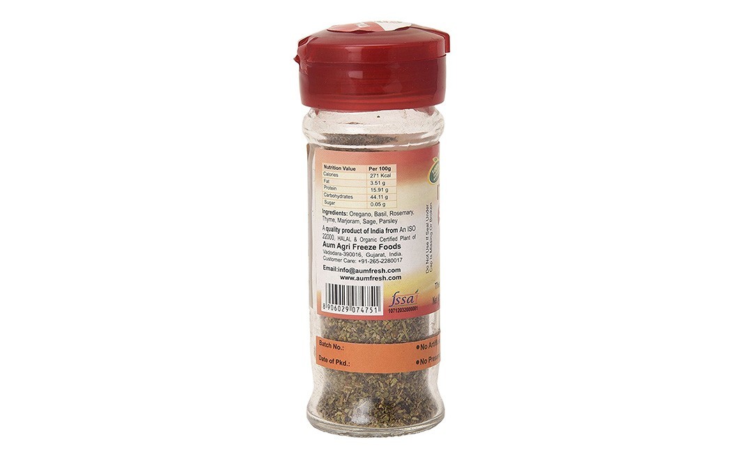 Aum Fresh Italian Seasoning    Glass Bottle  10 grams